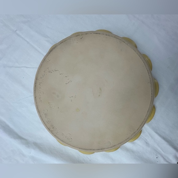 Cagle Road Hand Thrown Pottery Butter Yellow Ruffled Flat Bowl - Picture 3 of 4